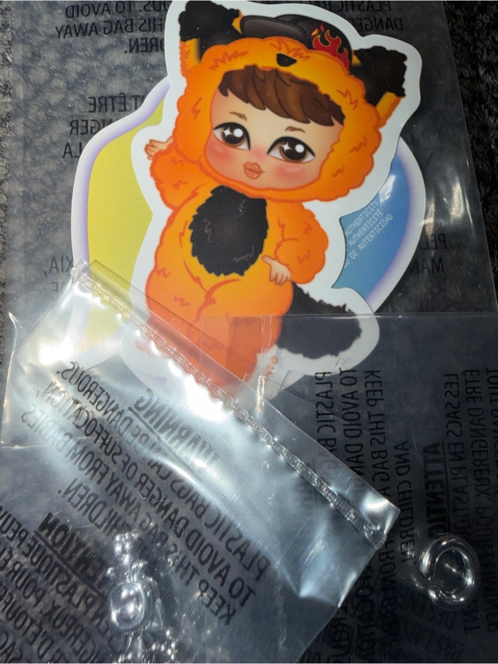 ‼️NEW Bratz Bratziez Iconz Bestiez Dylan Fox Keychain Babyz Brown Plush Boy Boyz - Picture 5 of 5